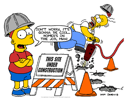 This site under construction - Don't worry, it's gonna be cool... Homer's on the job, man!